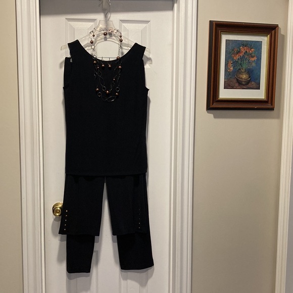 NWOT - Chico's Travelers Classic India Ink Straight-Leg Split Ankle Pant - Sz 0 - Picture 3 of 16